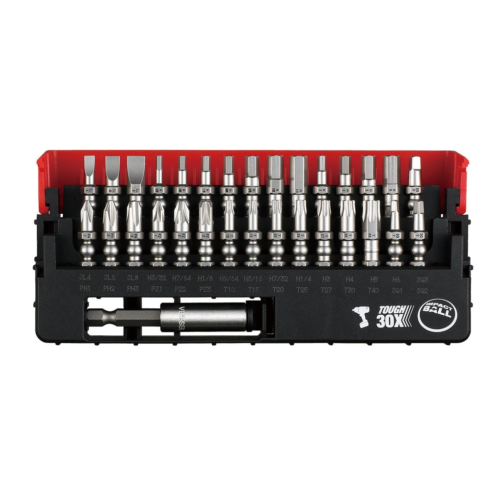 Vessel IB31P02U IMPACT BALL Torsion Bit 30+1 -Piece Set in SLIDE CASE