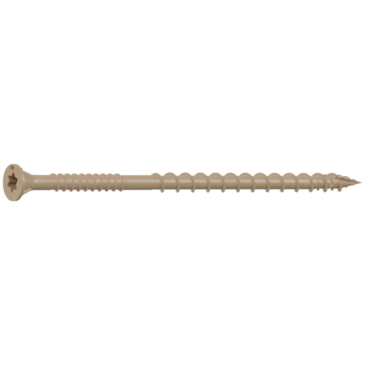Simpson Strong-Tie DSVT4MB Deck-Drive DSV WOOD Screw, #10 x 4-in. T-25, Flat Head, Quik Guard, Tan, 1000-Pack
