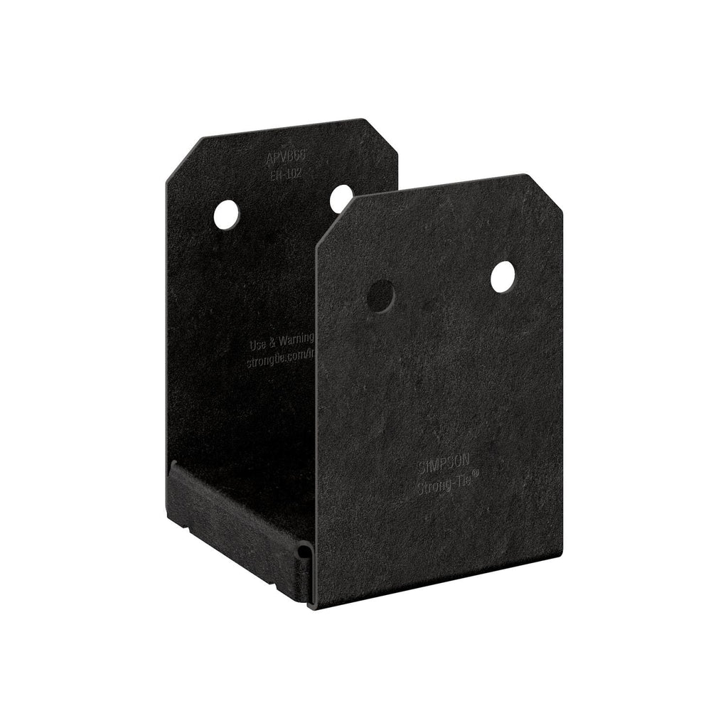 Simpson Strong-Tie Outdoor Accents Avant Collection ZMAX, Black Powder-Coated Post Base for 6x6 (APVB66)