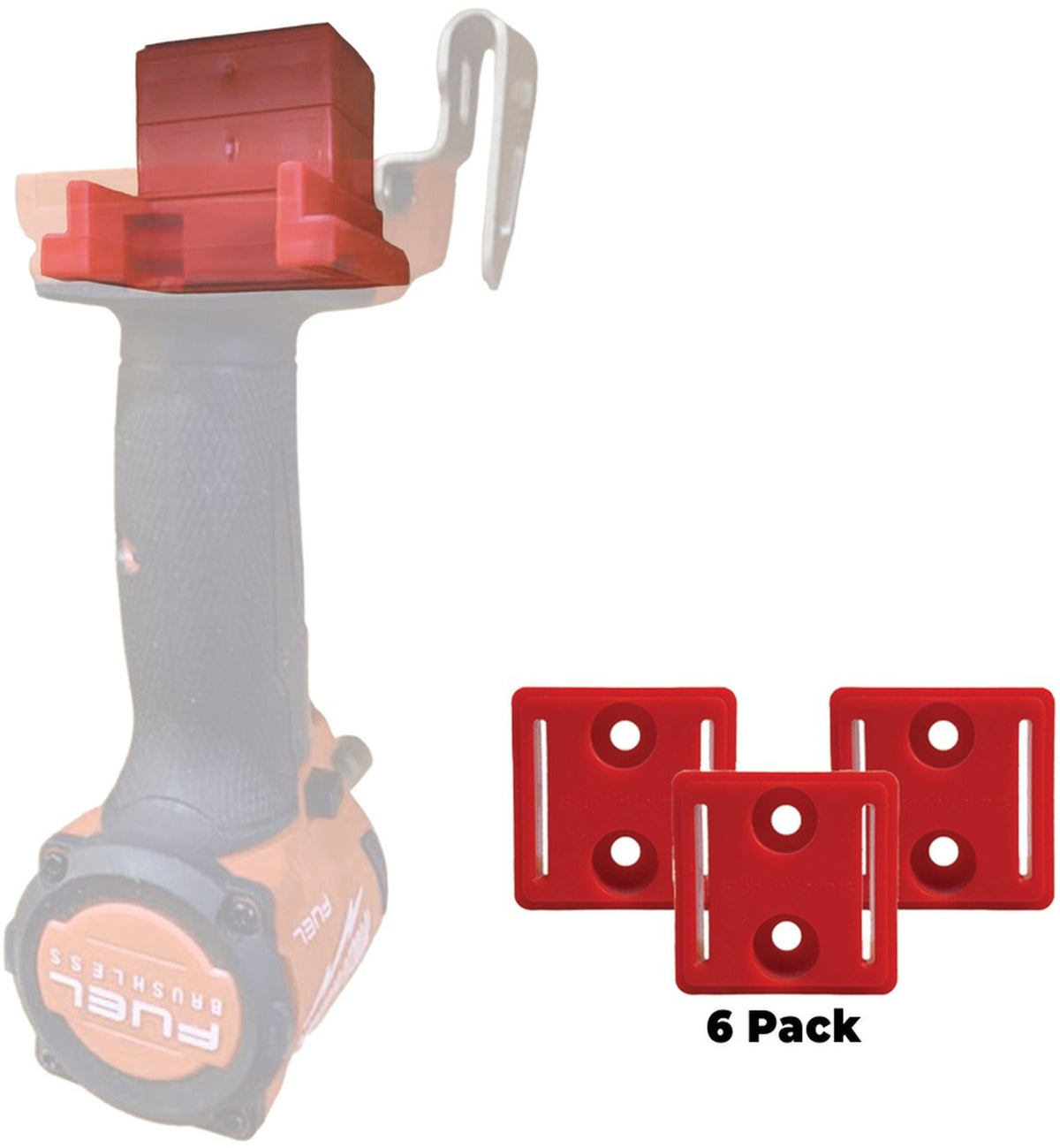 StealthMounts Tool Mount Spacer Blocks Red, 6-Pack