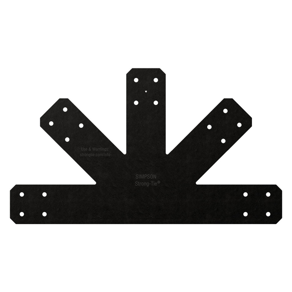 Simpson Strong-Tie Outdoor Accents Avant Collection 12:12 Pitch, Black Powder-Coated Gable Plate (APVGP1212)