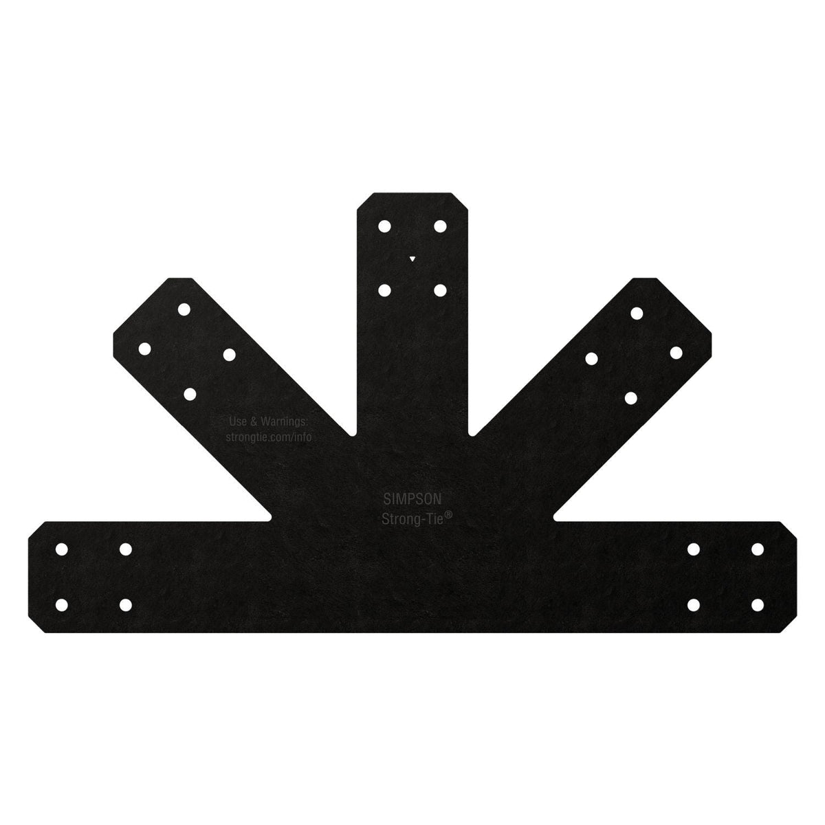 Simpson Strong-Tie Outdoor Accents Avant Collection 12:12 Pitch, Black Powder-Coated Gable Plate (APVGP1212)