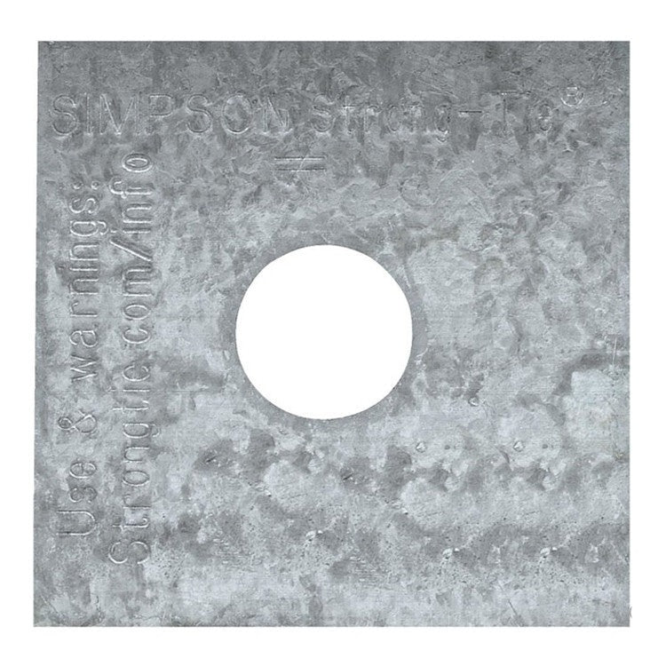 Simpson Strong-Tie LBP 1/2Z LBP 2-in. x 2-in. ZMAX Galvanized Bearing Plate for 1/2-in. Dia. Anchor Bolt