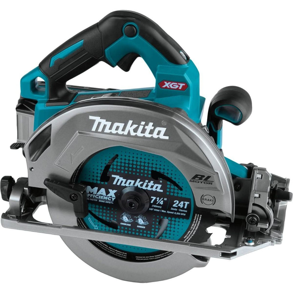 Makita GSH02M1 40V max XGT Brushless Cordless 7-1/4" Circular Saw Kit with Guide Rail Compatible Base, AWS Capable, 4.0Ah