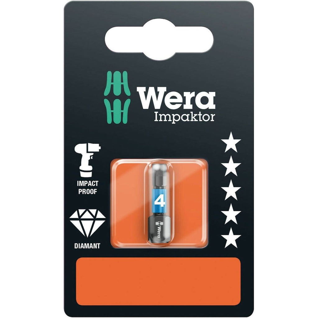 Wera 840/1 Imp Dc SB Impaktor Bit, 4x25-mm.