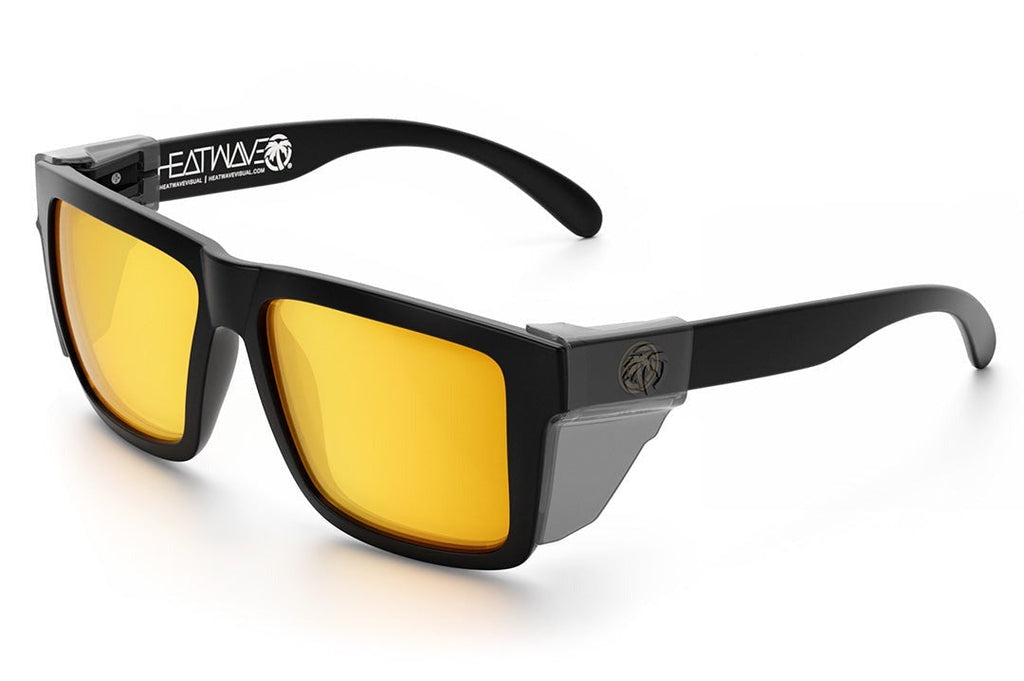 Heat Wave XL VISE Z87 Black Frame Gold Lens Sunglasses