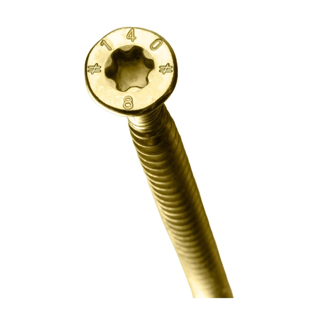 Simpson Strong-Tie SDCF22512 Strong-Drive SDCF TIMBER-CF Screw, 0.315-in. x 5-1/2-in. T40, Yellow Zinc, 250-Pack