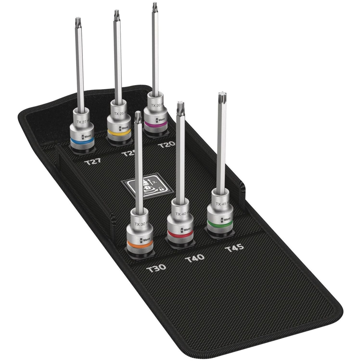 Wera 8767 C Torx Hf 2 Zyklop Bit Socket Set With 1/2-in. Drive, With Holding Function, 6-Pieces