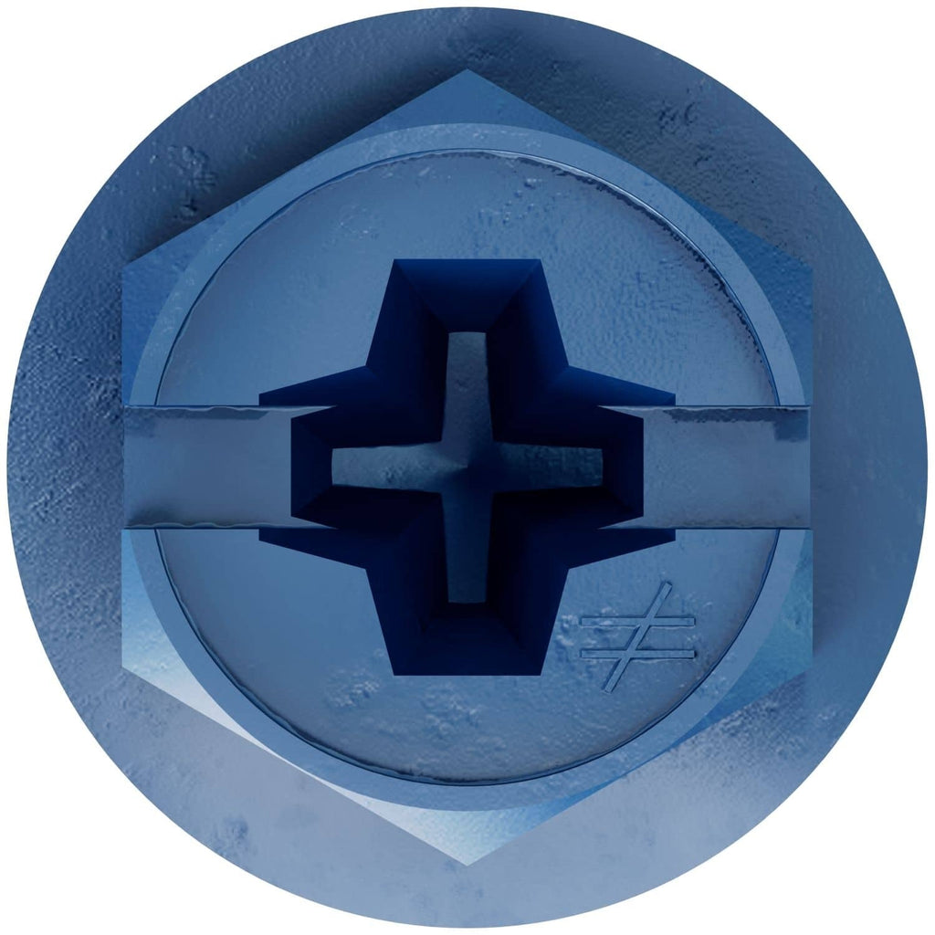 Simpson Strong-Tie TNT25114HC8 Titen Turbo, 1/4-in. x 1-1/4-in. Hex-Head Concrete and Masonry Screw, Blue, 8-Pack
