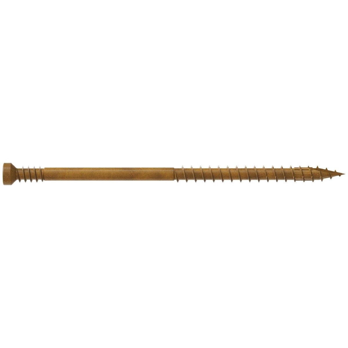 Simpson Strong-Tie FT07300R300 Finish Trim Screw, #7 x 3-in. T10, Trim-Head, Quik Guard, Tan, 300-Pack