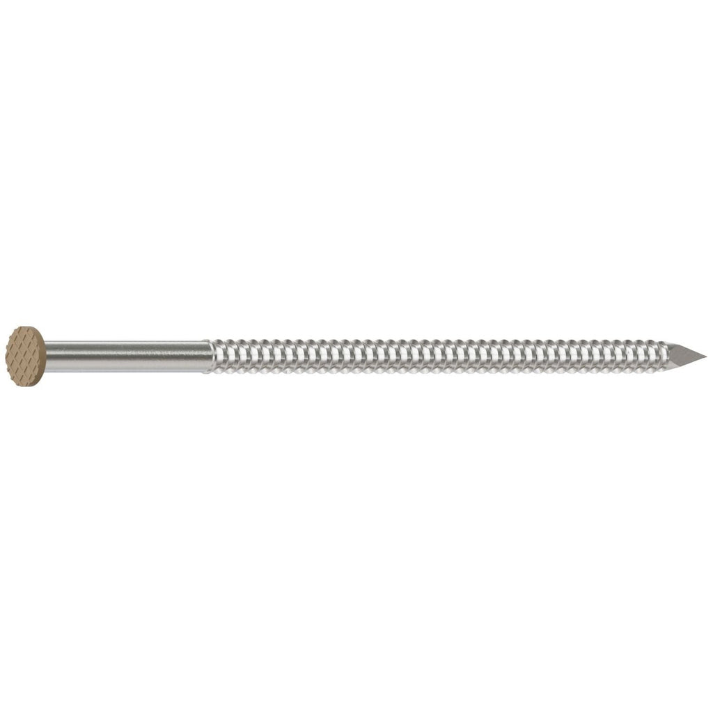 Simpson Strong-Tie S10SNDT1 Painted Siding Nail, 3-in. x .113-in. Type 304 Stainless Steel, Tan, 1-lb.