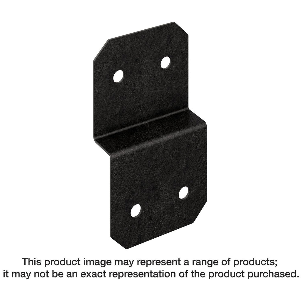 Simpson Strong-Tie APVDJT2-6 Outdoor Accents Avant Collection 5-in. ZMAX, Black Powder-Coated Deck Joist Tie for 2x