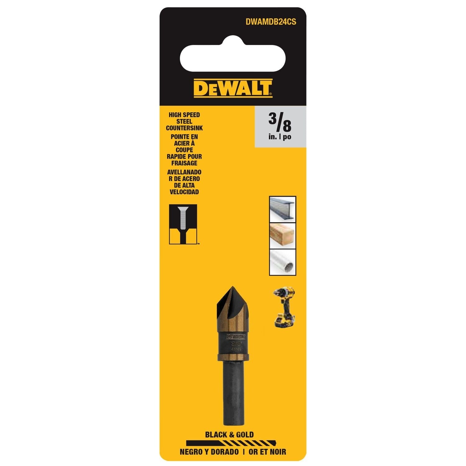 DeWALT DWAMDB24CS 3/8-in. High-Speed Steel Countersink