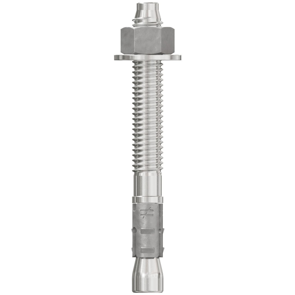 Simpson Strong-Tie STB2-37312S4F50 Strong-Bolt 2, 3/8-in. x 3-1/2-in. Type 304 Stainless-Steel Wedge Anchor, Fully Assembled, 50-Pack