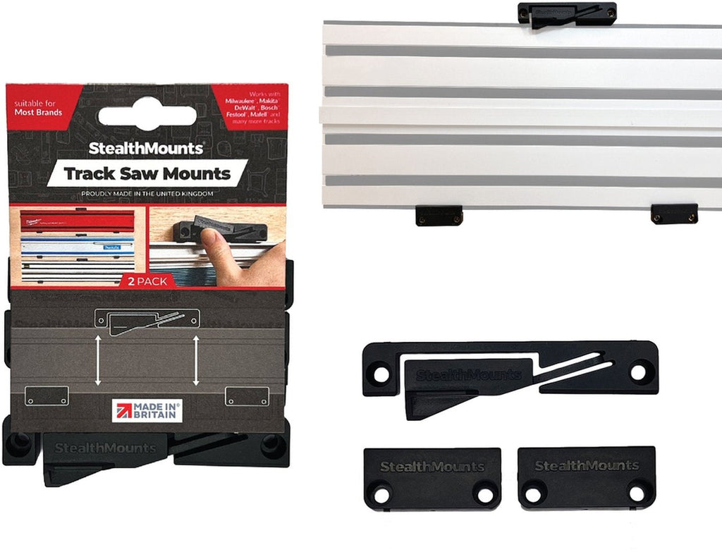 StealthMounts Track Saw Rail Mount Black, 2-Pack