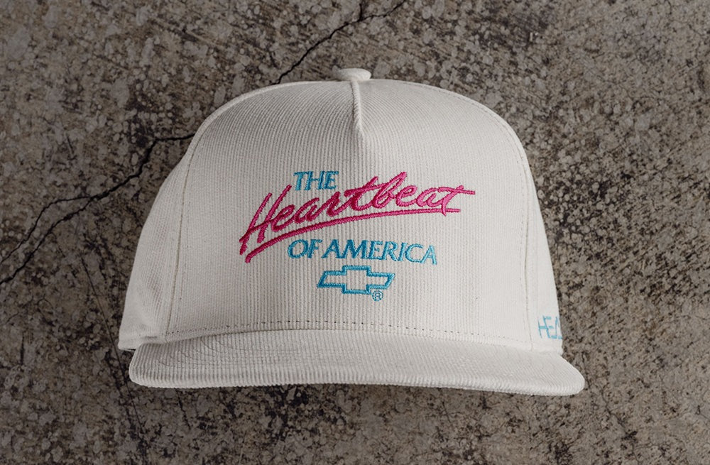 Heat Wave OFF WHITE Cord Chevrolet Heartbeat of America Hat