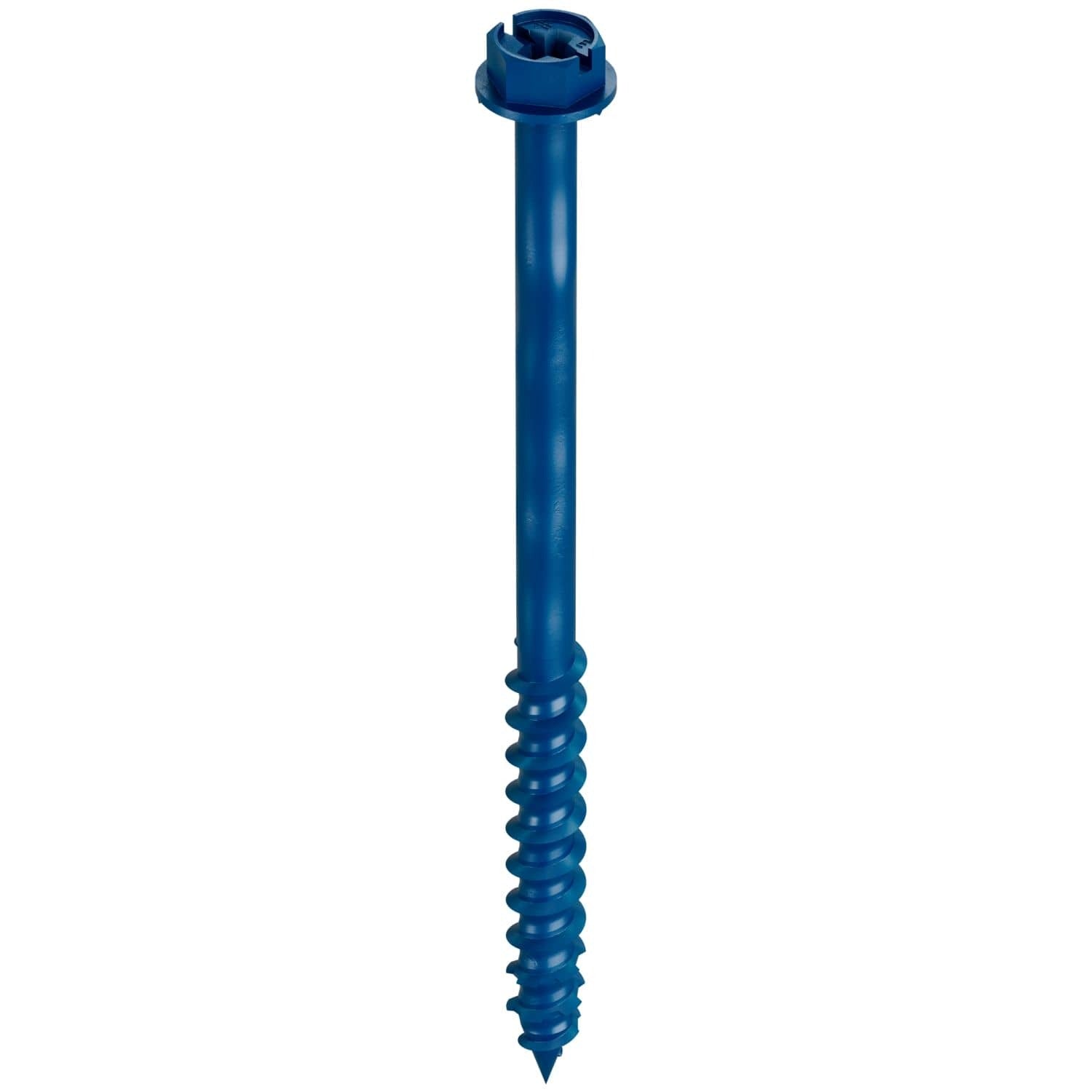 Simpson Strong-Tie TNT25334HC25 Titen Turbo, 1/4-in. x 3-3/4-in. Hex-Head Concrete and Masonry Screw, Blue, 25-Pack