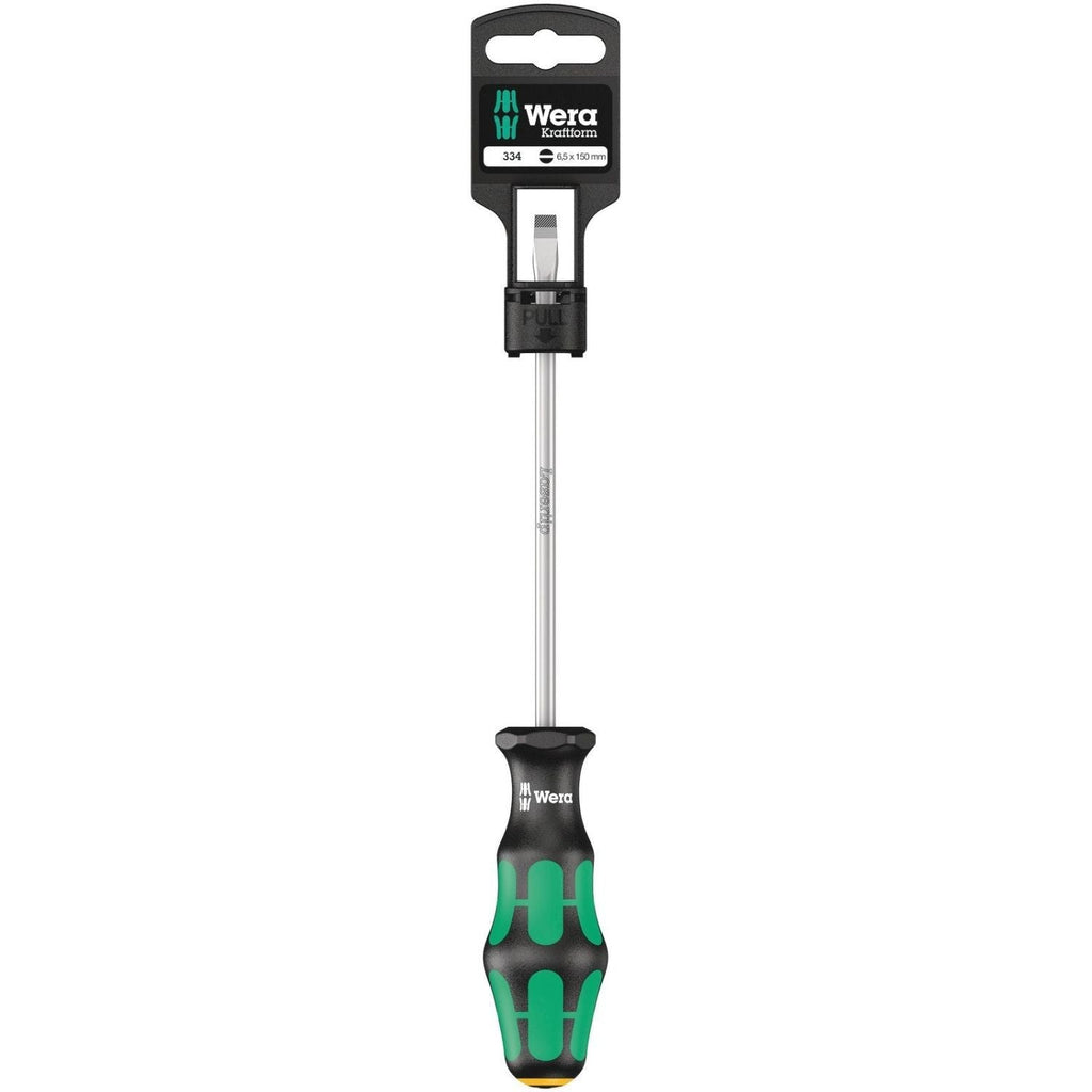 Wera 334 SB Screwdriver For Slotted Screws, 1.2x6.5x150-mm.