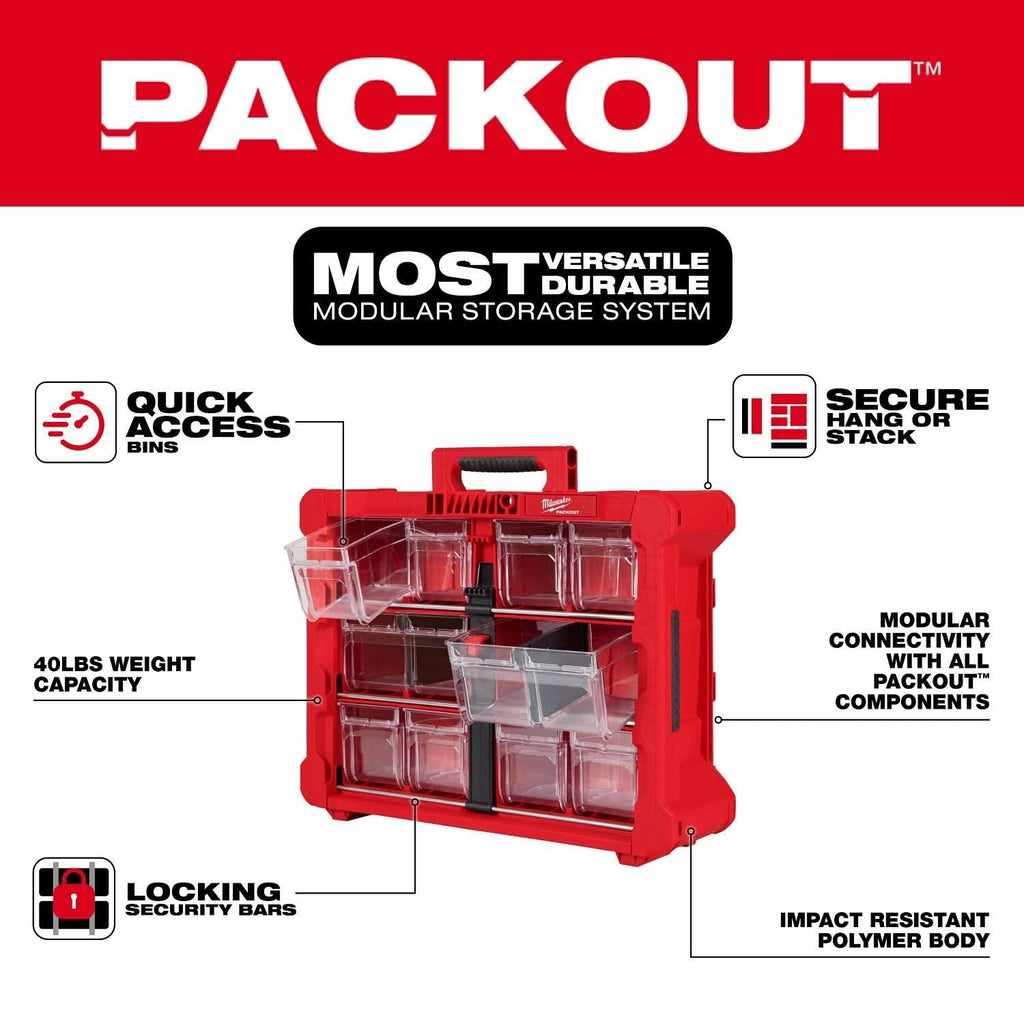 Milwaukee 48-22-8433 PACKOUT Tilt Bin Organizer 2-Pack
