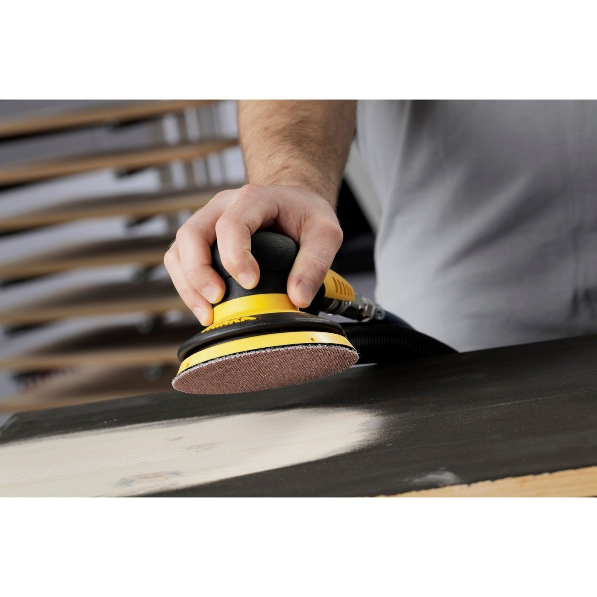 Mirka PROS 6-in. 5mm Pneumatic Random Orbital Sander with Fleece Dust Bag (MRP-650SGV)