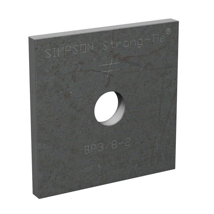 Simpson Strong-Tie BP 3/8-2 BP 2-in. x 2-in. Bearing Plate with 3/8-in. Bolt Dia.