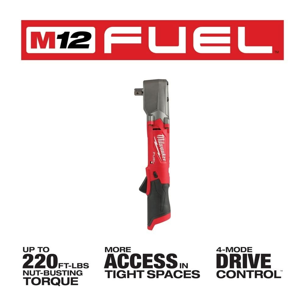 Milwaukee 2565P-20 M12 FUEL 1/2" Right Angle Impact Wrench w/ Pin Detent, Tool Only