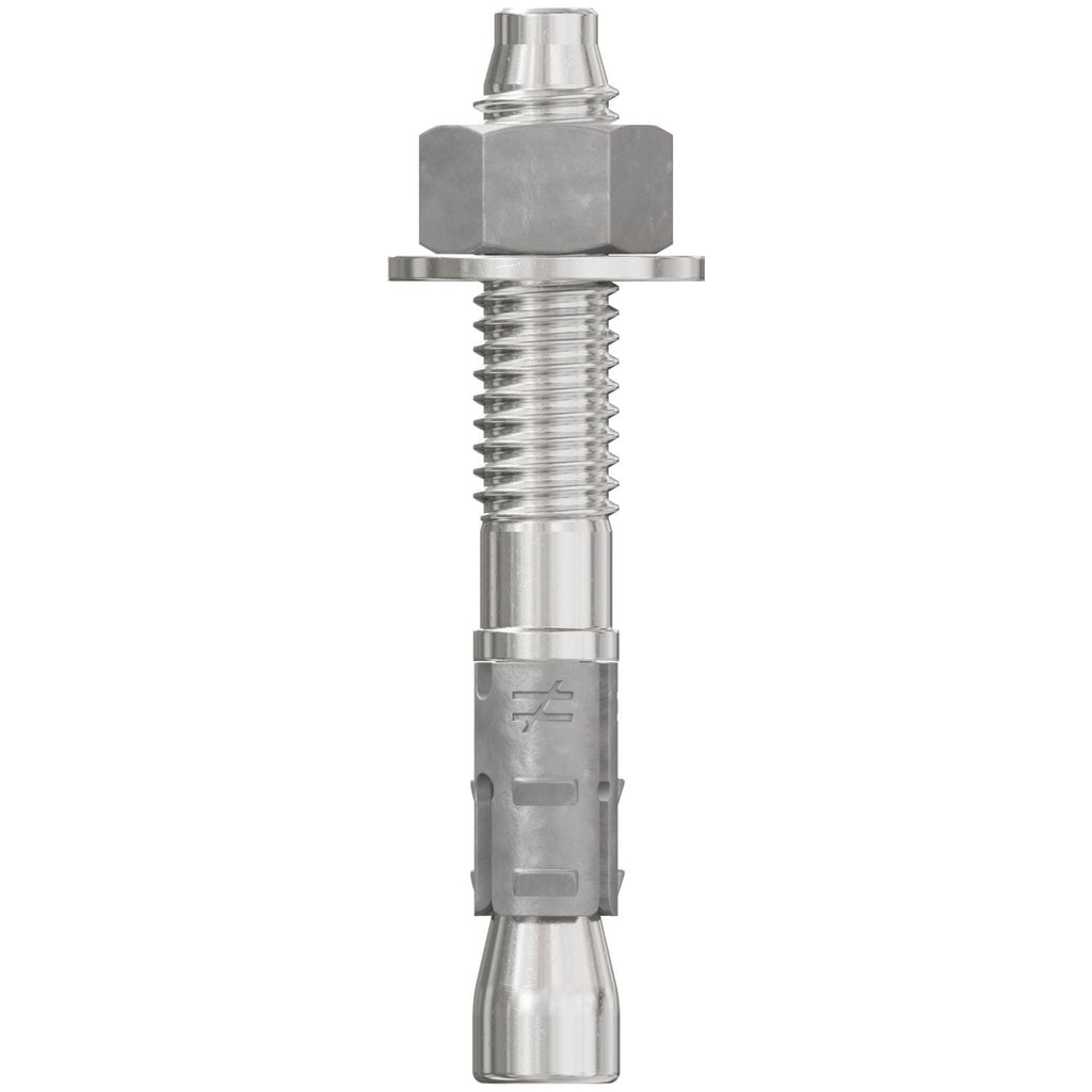 Simpson Strong-Tie STB2-37234S4F50 Strong-Bolt 2, 3/8-in. x 2-3/4-in. Type 304 Stainless-Steel Wedge Anchor, Fully Assembled, 50-Pack