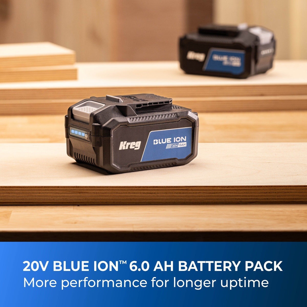 Kreg Tool 20V Blue Ion 6.0Ah Battery Pack for 20V Ionic Drive Power Tools (BATT6B)