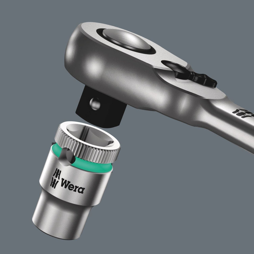 Wera 8004 B Zyklop Metal Ratchet With Switch Lever And 3/8-in. Drive, 3/8-in.x222-mm.