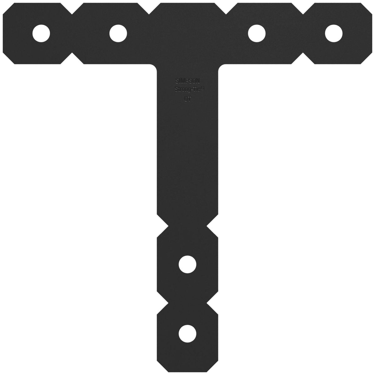 Simpson Strong-Tie OT OT 12-in. x 12-in. Black Powder-Coated Ornamental T Strap