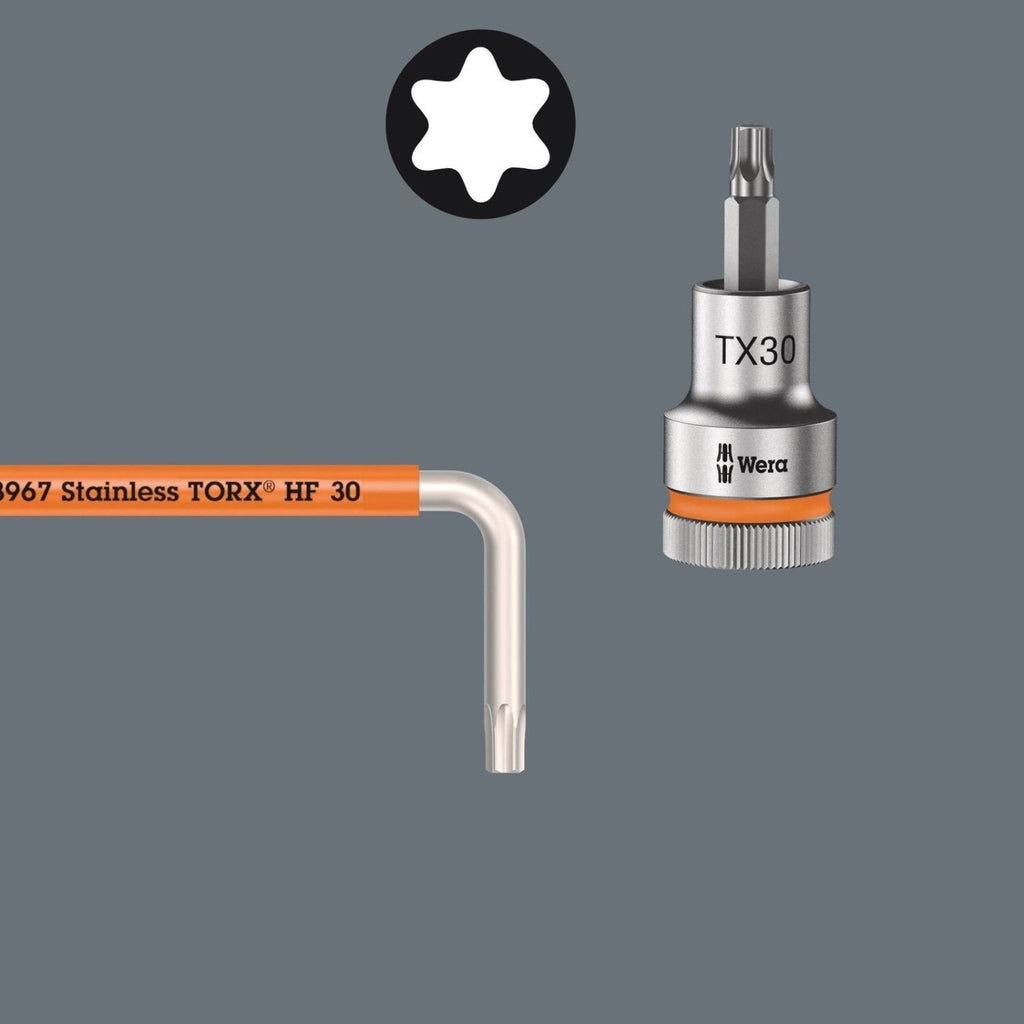Wera 3967 Sxl Hf Torx L-Key Multicolour With Holding Function, Long, Stainless, Torx 25x154-mm.