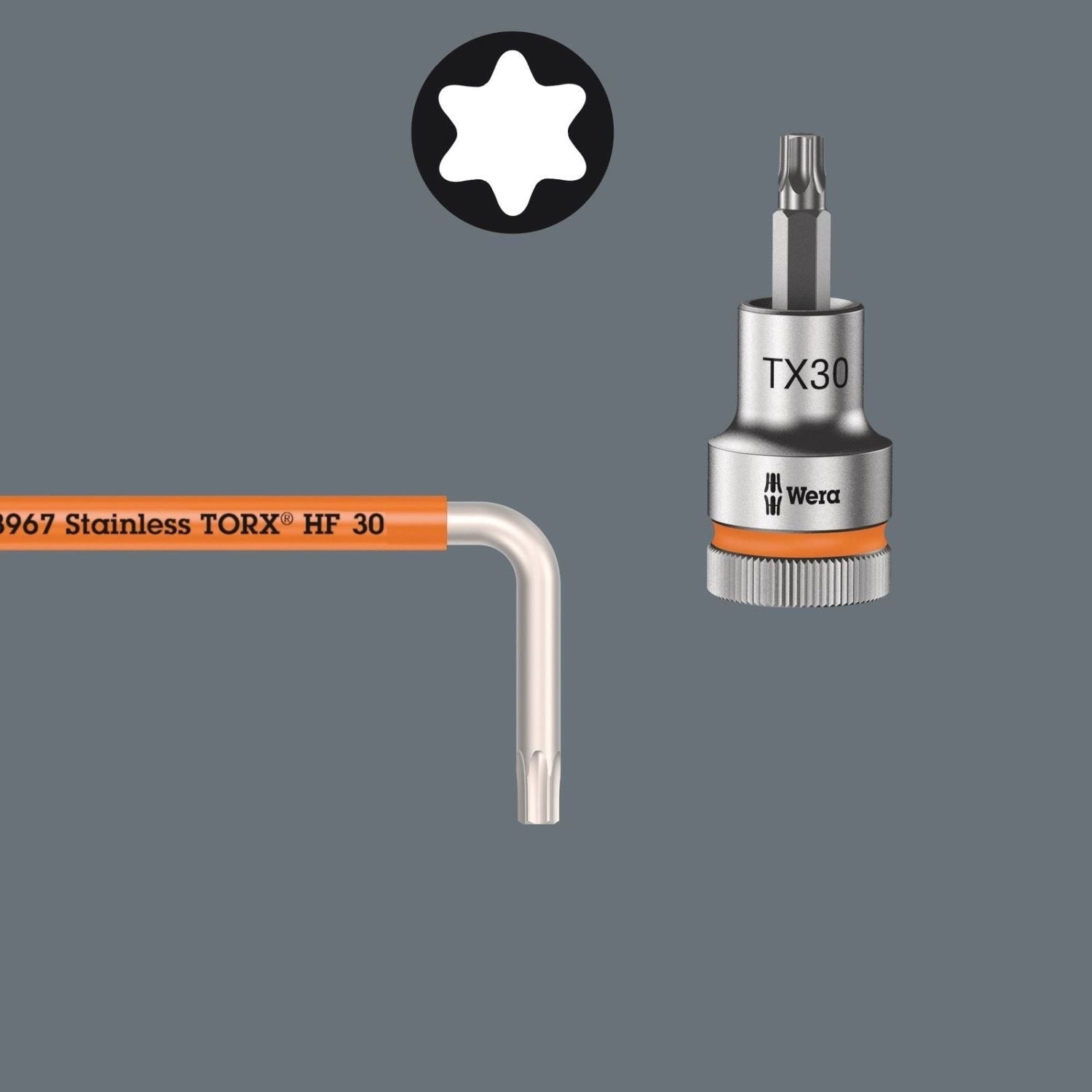 Wera 3967 Sxl Hf Torx L-Key Multicolour With Holding Function, Long, Stainless, Torx 25x154-mm.