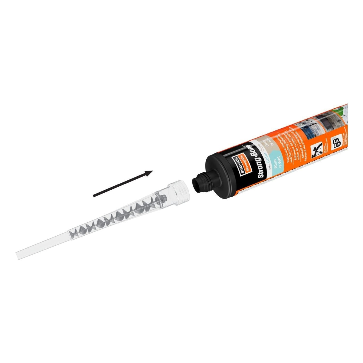 Simpson Strong-Tie STRGBND10 Strong-Bond 10.1 oz. Fast Cure Anchoring and Bonding Adhesive Cartridge w/ Nozzle