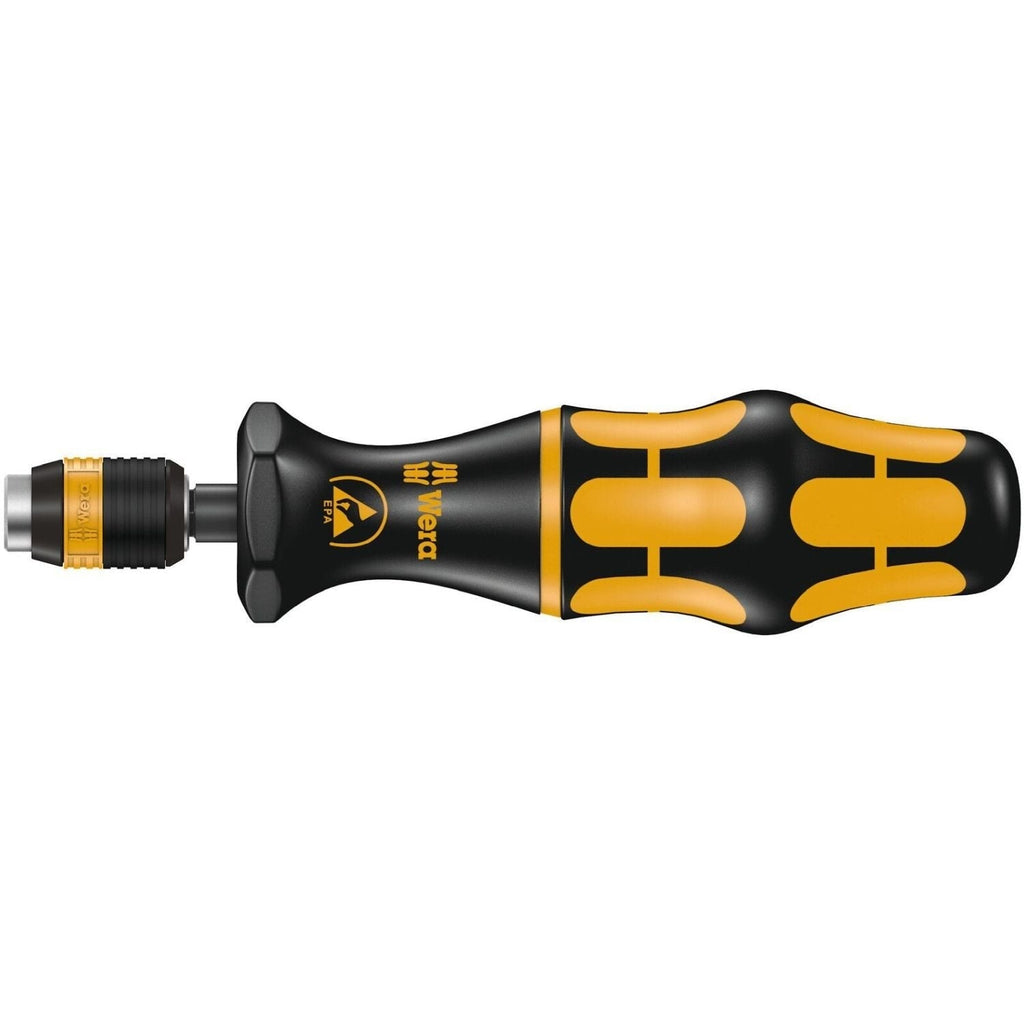 Wera 7400 Esd Series Kraftform Torque Screwdrivers, With Factory Pre-Set Value (0.1-1.5 Nm) And Rapidaptor Quick-Release Chuck, Handle Size 105-mm., 7461 Esdx1.2 Nmx1.2-3.0 Nm