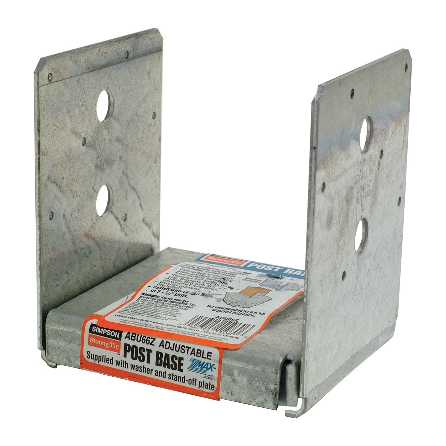 Simpson Strong-Tie ZMAX Galvanized Adjustable Standoff Post Base for 6x6 (ABU66Z)