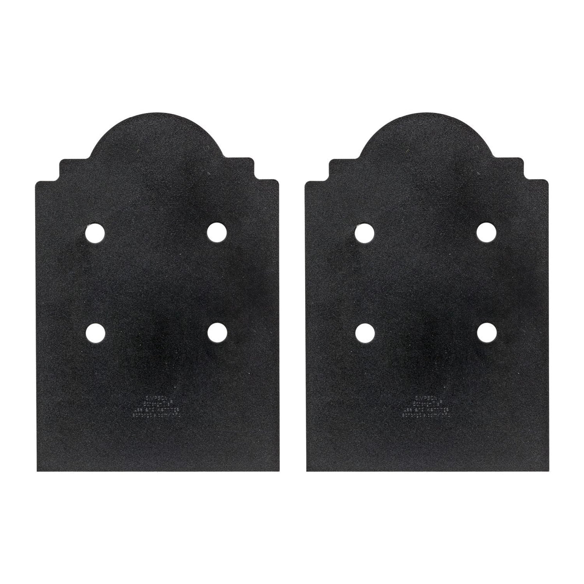 Simpson Strong-Tie APB88DSP Outdoor Accents Mission Collection ZMAX, Black Post Base Side Plate for 8x, 2-Pack