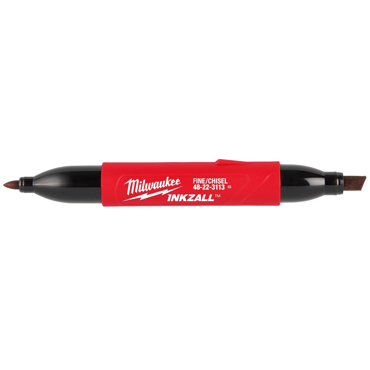 Milwaukee 48-22-3113 INKZALL Double-Sided Black Fine Point & Chisel Tip Jobsite Marker