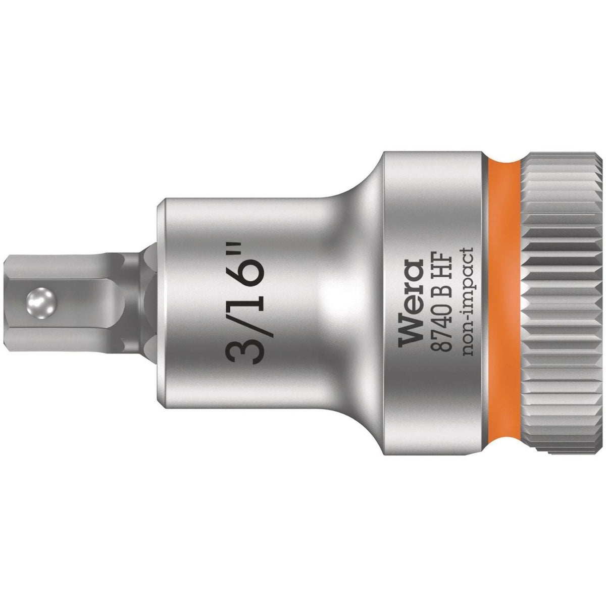 Wera 8740 B Hf Zyklop Bit Socket With Holding Function, 3/8-in. Drive, 3/16-in.x35-mm.