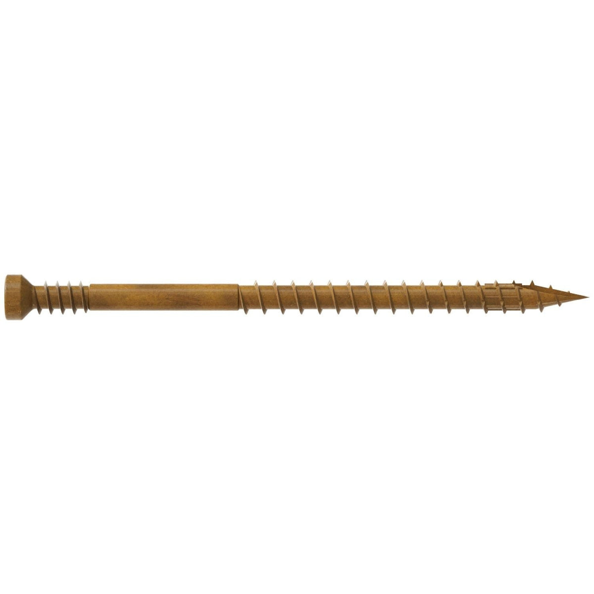 Simpson Strong-Tie FT07212MB Finish Trim Screw, #7 x 2-1/2-in. T10, Trim-Head, Quik Guard, Tan, 1750-Pack