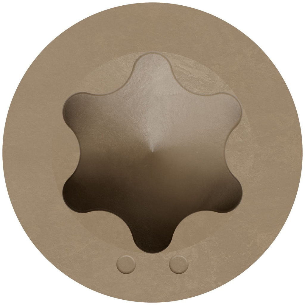 Simpson Strong-Tie S07225FTBTN Trim-Head Screw, 6-Lobe Drive, #7 x 2-1/4-in. T15 Type 305, Tan, 1750-Pack