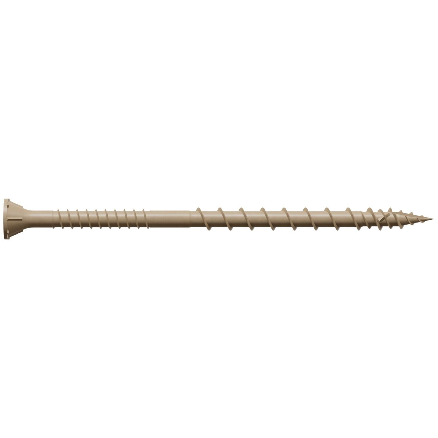 Simpson Strong-Tie DSVT312MB Deck-Drive DSV WOOD Screw, #10 x 3-1/2-in. T-25, Flat Head, Quik Guard, Tan, 1000-Pack