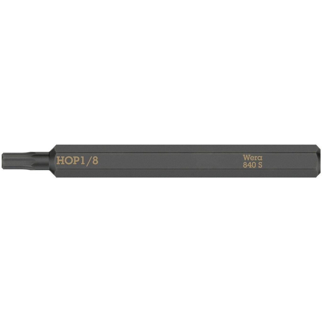 Wera 840 S Hex-Plus Bit For Impact Screwdrivers, 1/8-in.x70-mm.