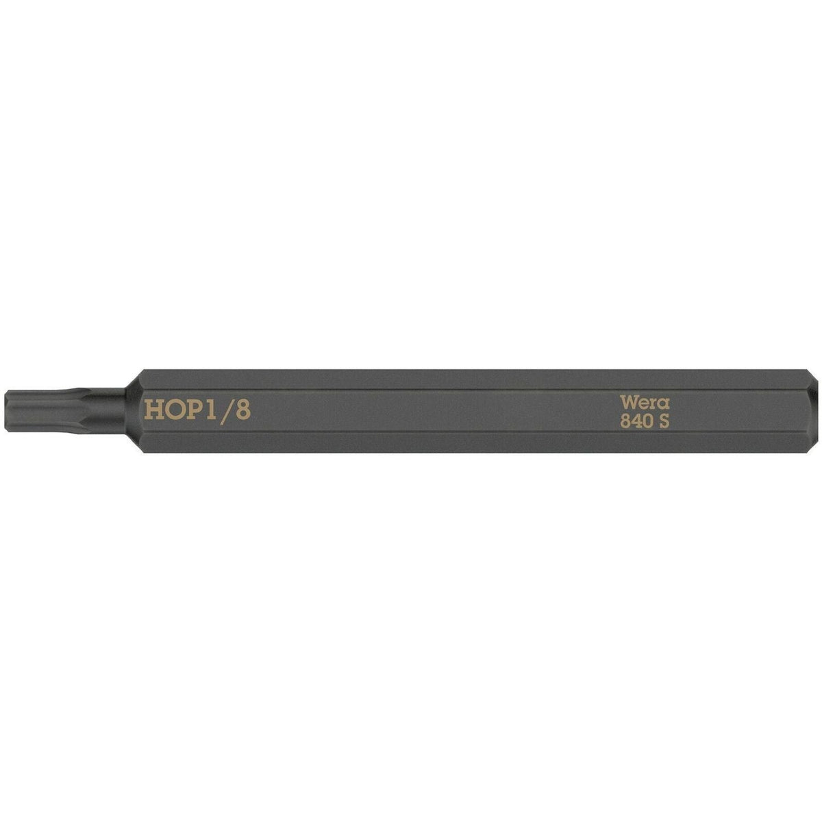 Wera 840 S Hex-Plus Bit For Impact Screwdrivers, 1/8-in.x70-mm.