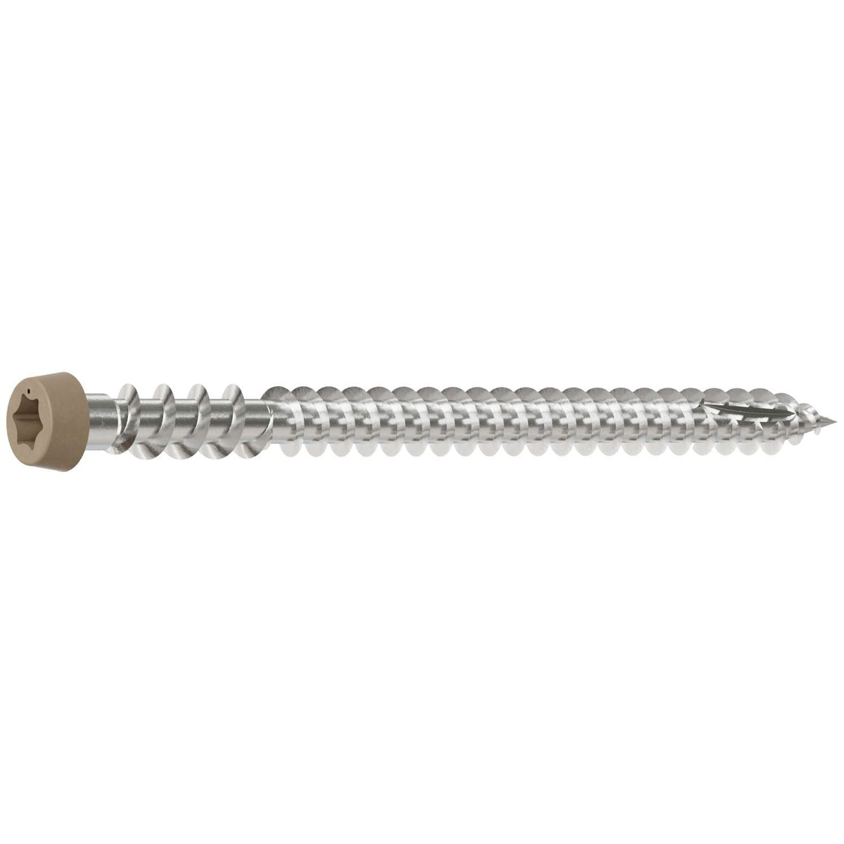 Simpson Strong-Tie DCU234C316TN02 Deck-Drive DCU COMPOSITE Screw, #10 x 2-3/4-in. T20, Type 316, Tan 02, 70-Pack