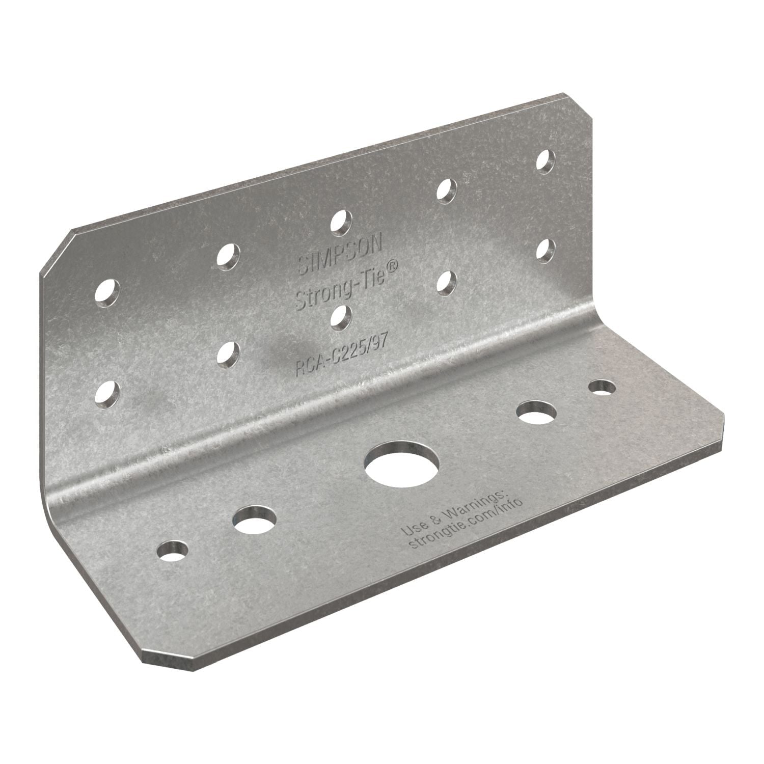 Simpson Strong-Tie 2-in. x 2-in. x 5-in. 12-Gauge Rigid Connector Angle for Concrete, 55-Pack (RCA-C225/97-R55)
