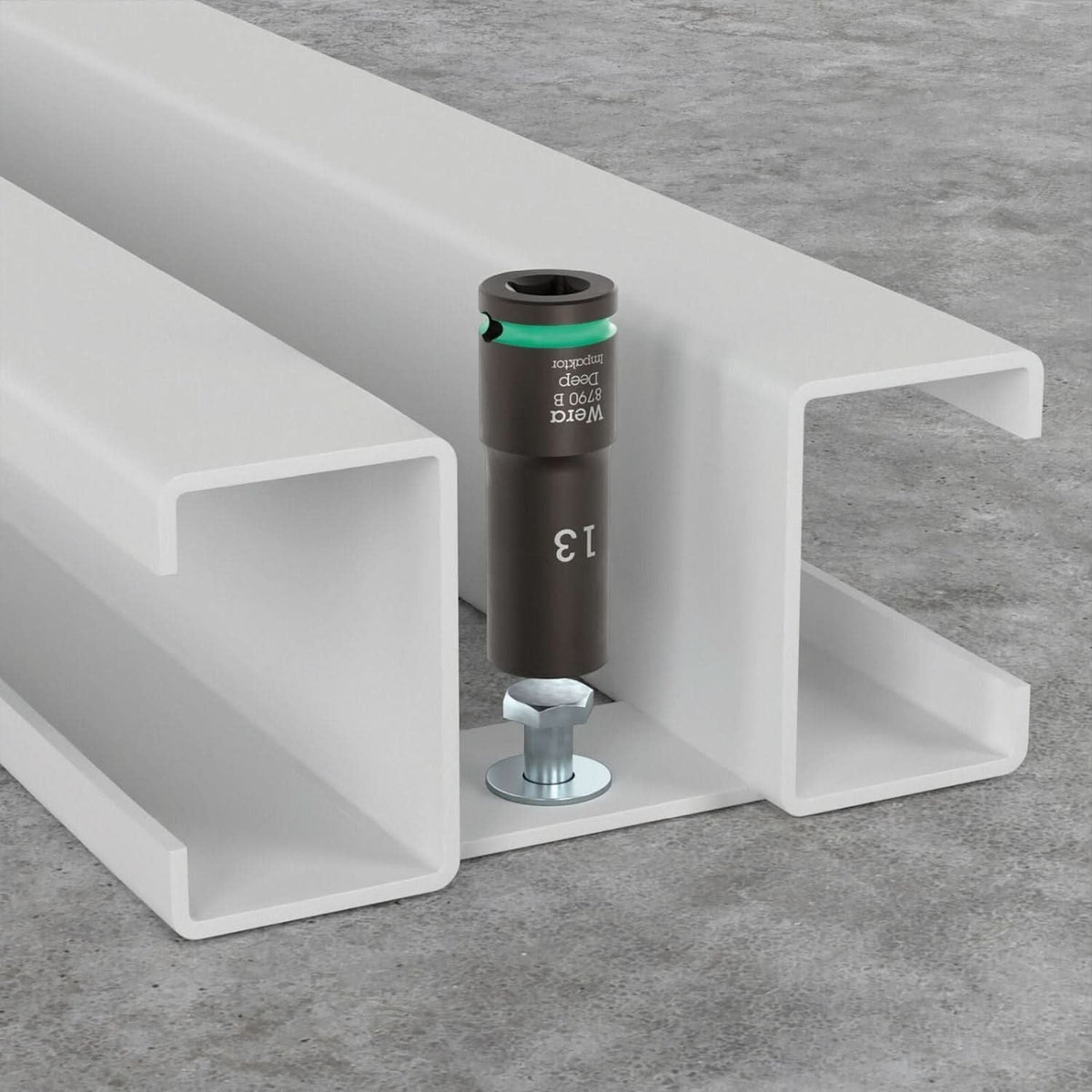 Wera 8790 B Impaktor Deep Socket With 3/8-in. Drive, 3/8-in.x63-mm.