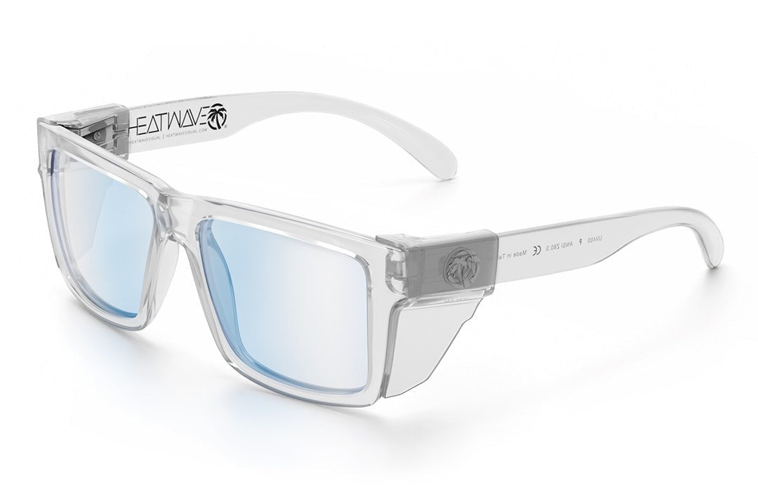 Heat Wave VISE Z87 Vapor Clear Frame Blue Light Blocking Lens Sunglasses