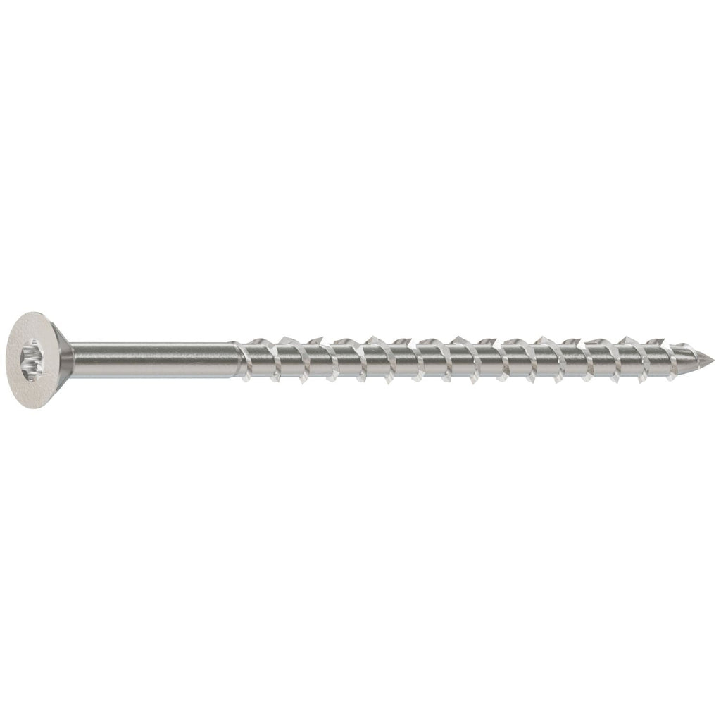 Simpson Strong-Tie T08300WPF5 Deck-Drive DWP WOOD SS Screw, #8 x 3-in. T-20, Flat Head, Type 316, 5-lb.