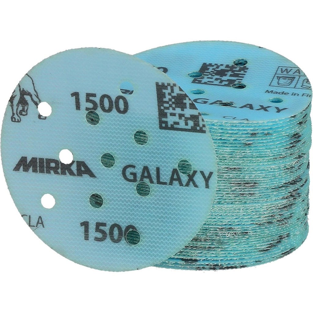 Mirka Galaxy 3-in. 1500 Grit Hook and Loop Sanding Discs, 50-Pack Multifit (FY-3MF-150)