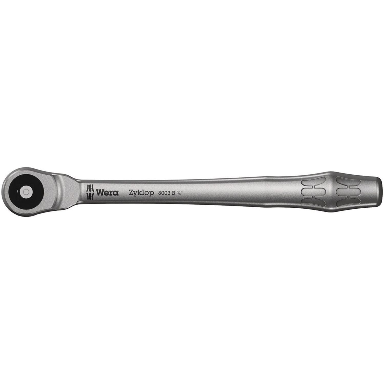 Wera 8003 B Zyklop Metal Ratchet With Push-Through Square And 3/8-in. Drive, 3/8-in.x222-mm.